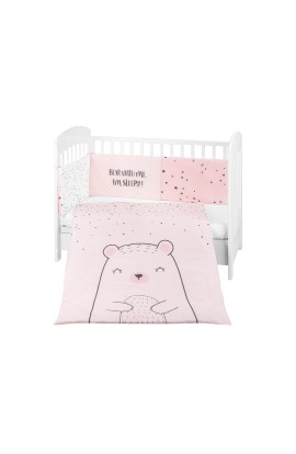 Juego de Cama 2 Piezas 60/120 Bear Whit Me Rosa