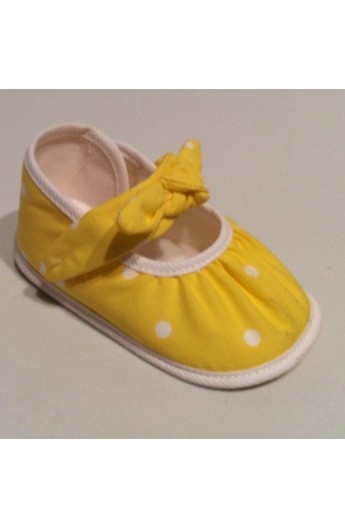 Albany franja Acuario Zapatito de tela para niña sin suela en color amarillo