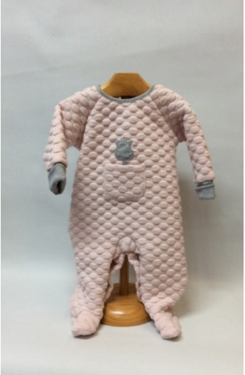 cirujano Por ley esta noche Pijama ranita de invierno bebe en color rosa