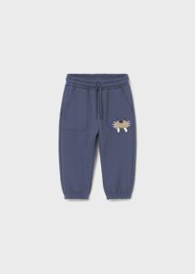 Pantalón felpa bebe color azul oscuro Mayoral